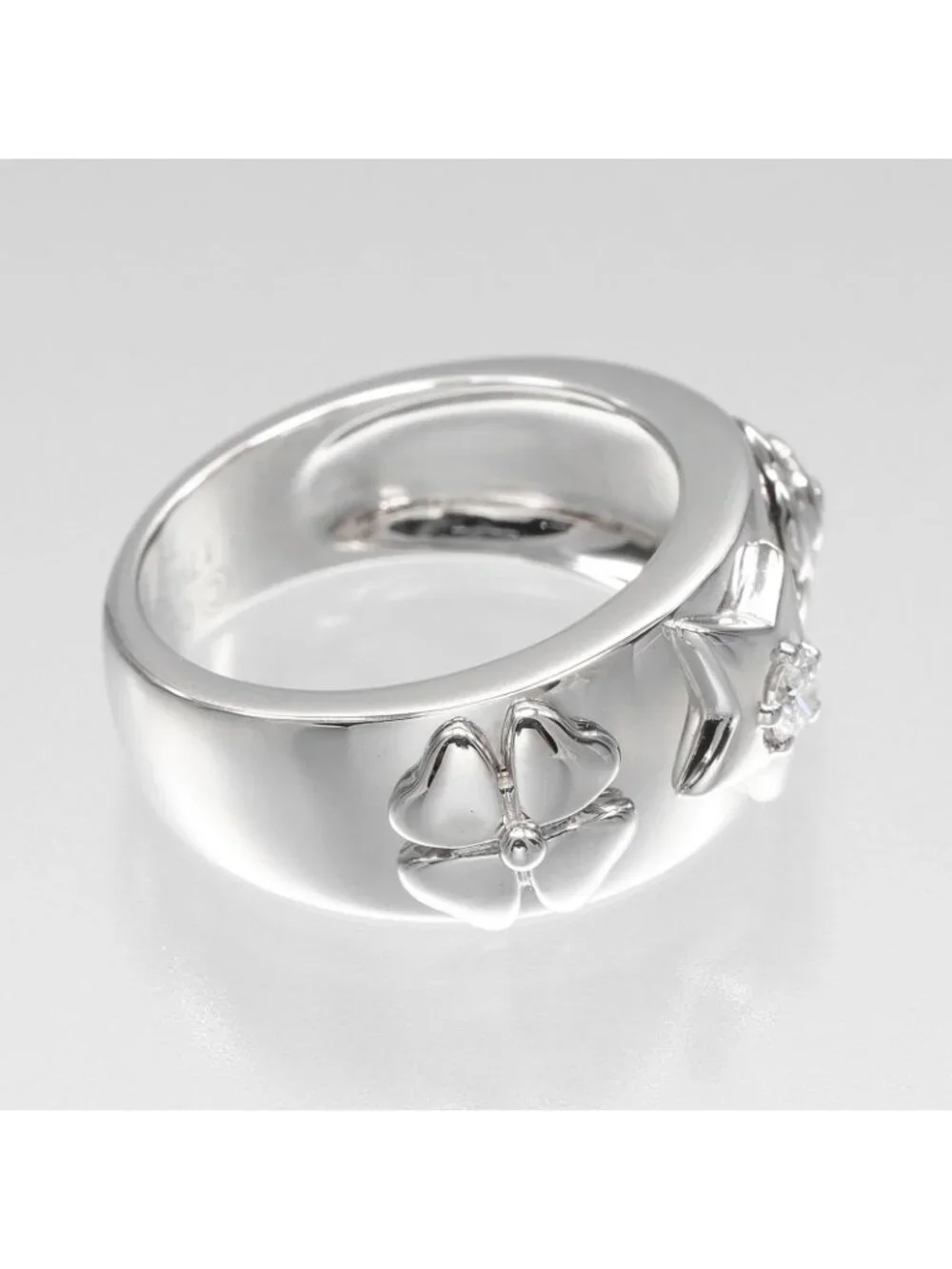 Chanel Three Symbol White Gold Diamond Ring